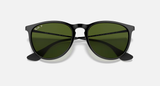 Ray-Ban Erika Sunglasses - Black W/ G-15 Green Polar