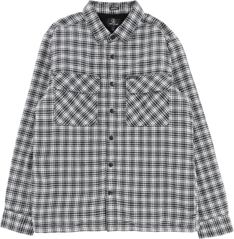 RVCA Mens Wilderstone Flannel Shirt - Dirty White