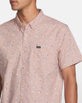 RVCA Mens That'll Do Print SS Shirt - Mauve