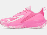 Under Armour Youth UA GS Lockdown 8 Basketball Shoes - Prime Pink / Metallic Silver - 637