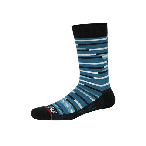 Saxx Mens Whole Package Crew Socks - Surfs Up/Sky Blue Heather