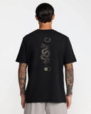 RVCA Mens Barron Venom Short Sleeve Tee - Black