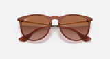 Ray-Ban Erika Sunglasses - Transparent Light Brown W/ Gradient Brown