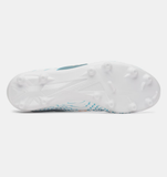Under Armour Youth UA Shadow Select 4 FG Jr. Soccer Cleats - White / Boundless Blue / Orange Bloc - 100