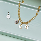 Pura Vida Harper Gold Charm ~ Enamel Wave