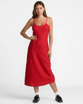 RVCA Womens Lets Dance Slip Dress - Pepper Red