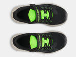 Under Armour Boys' GS UA Pursuit 4 AC Running Shoes - Black / Hyper Green - 005