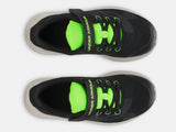 Under Armour Boys' GS UA Pursuit 4 AC Running Shoes - Black / Hyper Green - 005