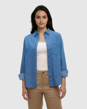 Tentree Women's Denim Sloan Shirt - Mid Wash