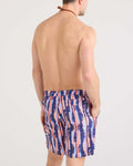 Saxx Mens Go Coastal Classic Volley 7" Swim Short - Tropic Stripe-Multi