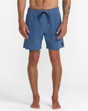 RVCA Mens VA Pigment Elastic Short Trunk 16" - Vintage Navy