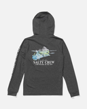 Salty Crew Boys Surface Hooded Sunshirt - Charcoal Heather