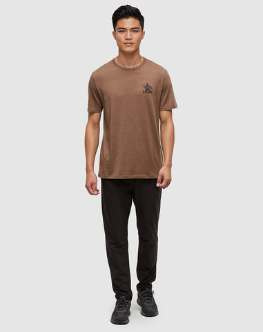 Tentree Mens Baker T-Shirt - Clove Heather/Meteorite Black