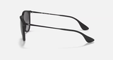 Ray-Ban Erika Sunglasses - Rubber Black W/ Light Grey Gradient Polar