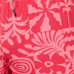 Saxx Mens Oh Buoy Stretch Volley 7" Swim Short - East Coast - Hibiscus