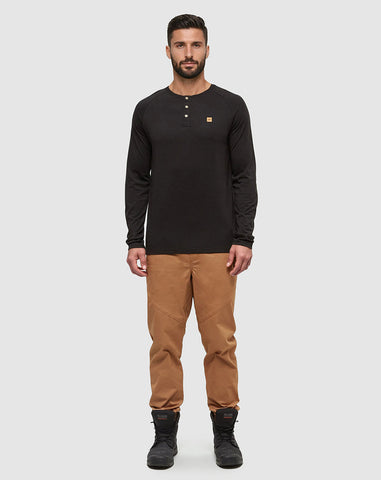 Tentree Mens Baker TreeBlend Classic Longsleeve - Meteorite Black