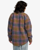 RVCA Womens Birdie Sherpa Jacket - Stone Blue