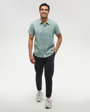 Tentree Mens Mancos Shirt -Oasis / Small Tree / Deep Olive
