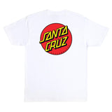 Santa Cruz Mens Classic Dot T-Shirt - White