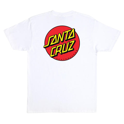 Santa Cruz Mens Classic Dot T-Shirt - White