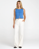 RVCA Women's Scrunch Top - Blue Relic