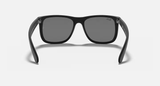 Ray-Ban Justin Sunglasses - Rubber Black W/ Grey Mirror Silver