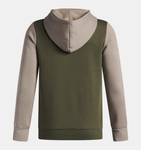 Under Armour Boys' Rival Fleece Colourblock Graphic Hoodie - Marine OD Green / Timberwolf Taupe - 390