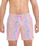 Saxx Mens Oh Buoy 2N1  Volley 7" Swim Short -  Optic Tropic - Multi