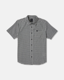 RVCA Mens Overspray Short Sleeve Shirt - Black/White