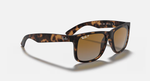 Ray-Ban Justin Sunglasses - Rubber Havana W/ Brown Grey Gradient Polar