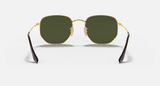 Ray-Ban Hexagonal Sunglasses - Arista Gold W/ G-15 Green