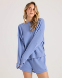 Volcom Women's Lived In Fleece Henley - Horizon Blue