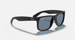 Ray-Ban Justin Sunglasses - Rubber Black W/ Dark Blue Polar