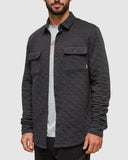 Tentree Men's Quilted Colville Shacket - Meteorite Black Heather