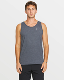Volcom Mens Solid Heather Tank - Dark Black Heather