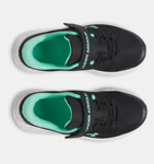 Under Armour Girls UA Pursuit 4 AC Shoes - Black / Comet Green - 001