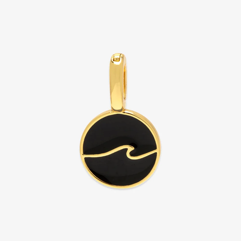 Pura Vida Harper Gold Charm ~ Enamel Wave