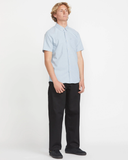 Volcom Mens Everett Oxford Short Sleeve Button Up Shirt - Wrecked Indigo