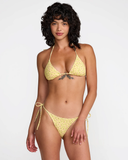 RVCA Womens Amalfi Skimpy Tie Bikini Bottoms - Sunshine