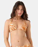 Roxy Women's Ray Of Sunshine Reversible Tiki Triangle Bikini Top - Rust Multi