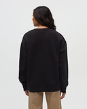 Tentree Women's Amazon Greenery Relaxed Logo Crew - Meteorite Black Tidal Teal