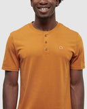 Tentree Mens Baker Henley T-Shirt - Burnt Caramel