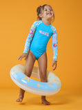 Roxy Girls Flower Vintage Power Long Sleeve One-Piece Rashguard