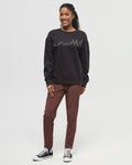 Tentree Women's Juniper Outline Crew - Meteorite Black Vintage White