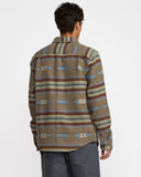 RVCA Mens Dayshift Blanket Flannel Long Sleeve - Mushroom