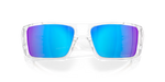 Oakley Heliostat Sunglasses - Clear W/ Prizm Sapphire Polarized