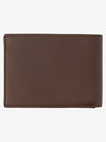 Quiksilver Mac Tri-Fold Leather Wallet - Chocolate Brown