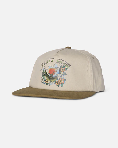 Salty Crew Mens Hopper 5 Panel Hat - Oyster/Brown