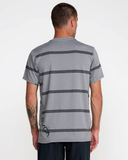 RVCA Mens Sport Vent Stripe Short Sleeve Shirt - Heather Grey