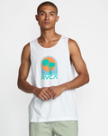 RVCA Mens Puerto Neuvo Tank - White